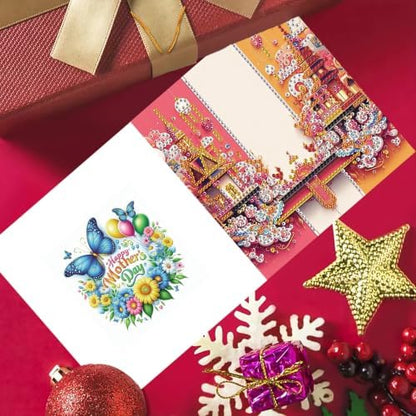 6PCS Palaces Diamond Art Painting Greeting Cards Kit with Envelopes - 5D DIY Diamond Art Card Kits for Adults - Handcrafted Postcards for Birthday & Holiday - Image 6