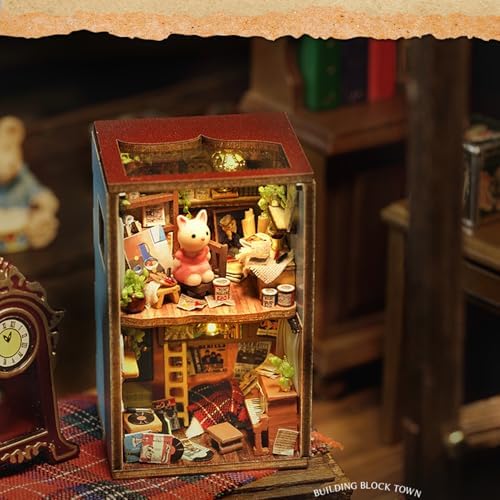 MAGQOO DIY Miniature Dollhouse Kit with Furniture 1:100 Scale Creative Room Mini Wooden Doll House Accessories DIY Miniature House Kit(Lunas Apartment) - Image 4