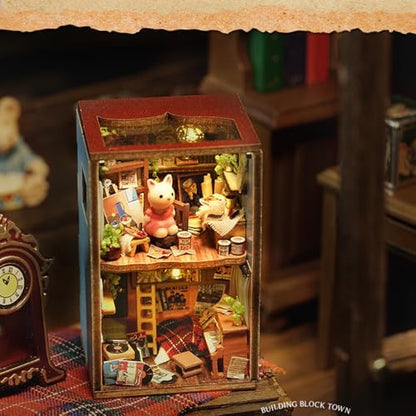 MAGQOO DIY Miniature Dollhouse Kit with Furniture 1:100 Scale Creative Room Mini Wooden Doll House Accessories DIY Miniature House Kit(Lunas Apartment) - Image 4