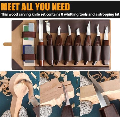 VIBRATITE Deluxe Wood Carving Kit, 15 PCS Wood Carving Tools for Beginners - Image 6