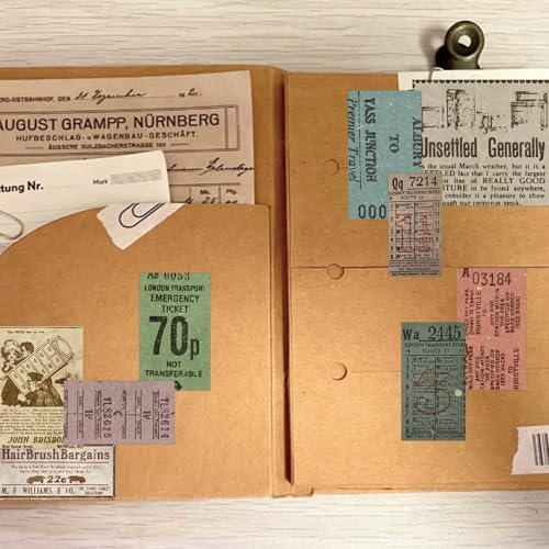 150 PCS Vintage Retro Collage Stickers - Old Tickets & Advertisements Distressed Paper Craft Stickers for Scrapbooking Home Decor Journaling Retro Enthusiasts - Image 5