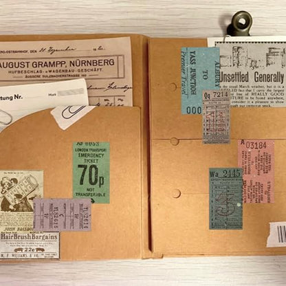 150 PCS Vintage Retro Collage Stickers - Old Tickets & Advertisements Distressed Paper Craft Stickers for Scrapbooking Home Decor Journaling Retro Enthusiasts - Image 5