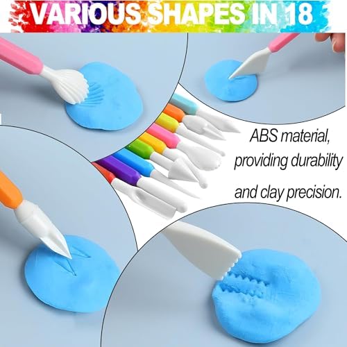 LINPHCEY Air Dry Clay Tools for Kids Ages 8+ Pottery Clay Tool Kit Plastic Clay Sculpting Tools Set for DIY Project, Modeling Polymer Clay Toys – Safe & Easy Grip for Beginners & Craft Lovers - Image 5