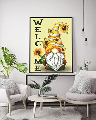 WUSARPLY Gnome Stamped Cross Stitch Kits for Beginners Adults - Image 2