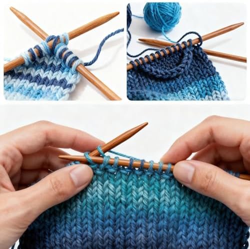 Double Pointed Knitting Needles Set,75 Pcs Wooden Bamboo Knitting Needles Kit,15 Sizes from 2.0mm-10.0mm,with Small Tools,Straight Wood Needles for Beginners,Making Sweater,Scarf,Sock,Weave - Image 7