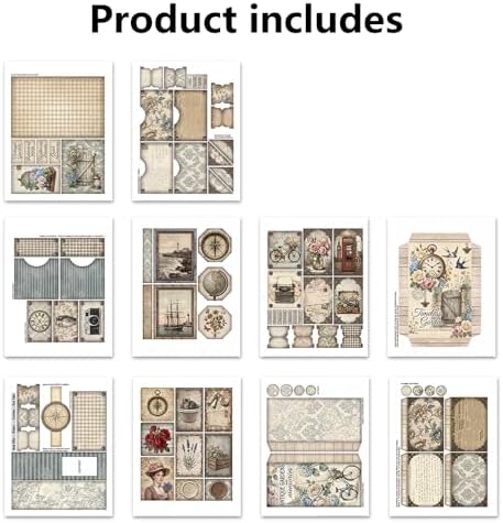 XINPOCUT Time for Spring Folio Junk Journal Kit,Folio Booklet Craft Kit, Junk Journal Kit, Scrapbooking Supplies, Journaling Decor, Mini Folio Writer Folder Project, Arts & Crafts Gifts - Image 5