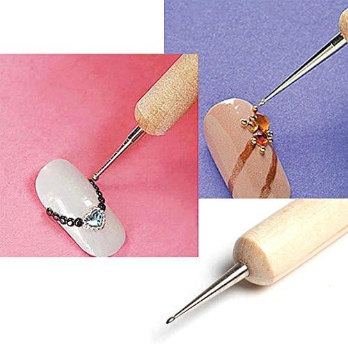 COMIART 5-Piece Dual-Ended Ball Stylus Tool Set - Wooden Handle with Stainless Steel Tips for Clay Sculpting, Embossing, Nail Art, Mandala Rock Painting & Pattern Tracing - Image 5