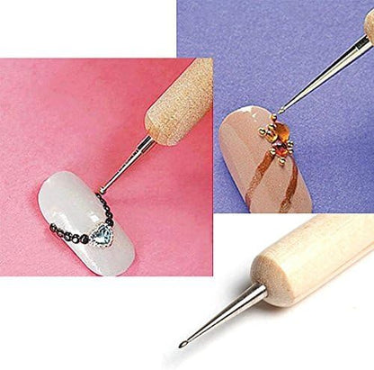 COMIART 5-Piece Dual-Ended Ball Stylus Tool Set - Wooden Handle with Stainless Steel Tips for Clay Sculpting, Embossing, Nail Art, Mandala Rock Painting & Pattern Tracing - Image 5