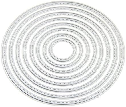 8PCS Circle Cutting Dies Handmade DIY Paper Cards Album Decoration Stencils Template Embossing for Card Scrapbooking Craft (Round) - Image 6