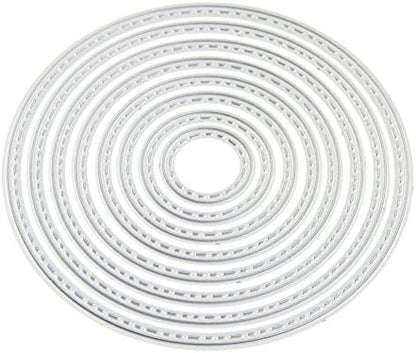8PCS Circle Cutting Dies Handmade DIY Paper Cards Album Decoration Stencils Template Embossing for Card Scrapbooking Craft (Round) - Image 6
