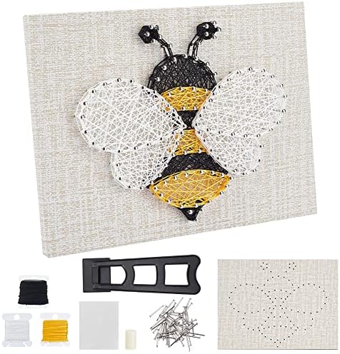 WEBEEDY 3D String Art Kit for Adults Beginners, DIY Bee String Craft Kit, Include All Necessary Accessories and Frame, Christmas Mother's Day Home Wall Decorations Unique Women Gift by WEBEEDY