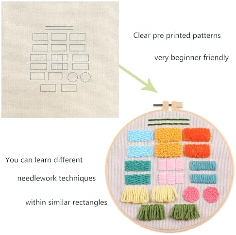 Myfelicity Punch nedle kit,Punch Needle Kits Adults Beginner,Learn Various Needlework Techniques for poking Embroidery - Image 2
