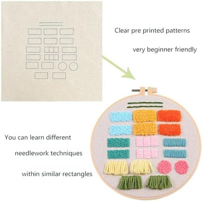 Myfelicity Punch nedle kit,Punch Needle Kits Adults Beginner,Learn Various Needlework Techniques for poking Embroidery - Image 2