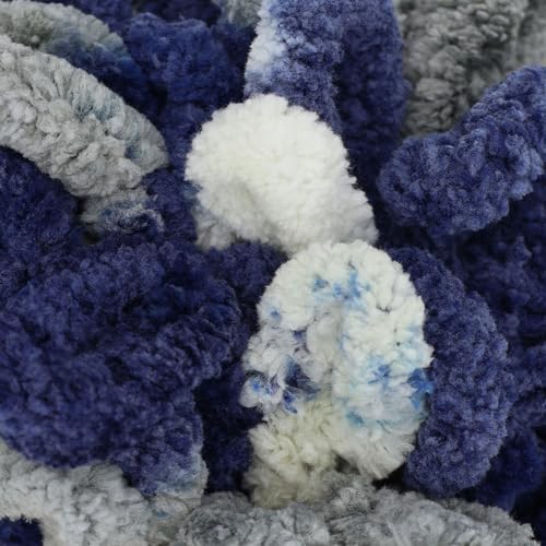 JubileeYarn Fun Finger Loops Yarn - Multicolor Navy Grey - 5 Skeins - Image 2
