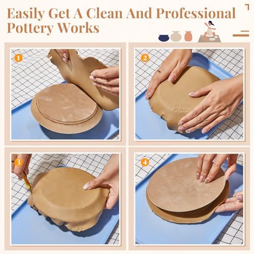 Sunnychicc 5 Pcs Round Pottery Molds for Handbuilding,6.14-10.87 Inch - Image 3