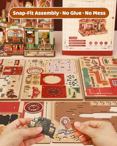 OZJAY Time Post Office DIY Miniature House Kit,3D Wooden Puzzles for Adults - Image 6