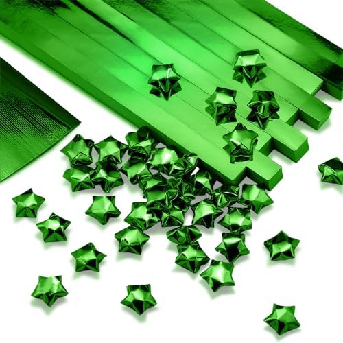 Kigeli 1000 Sheets Origami Star Paper Strips,Green,Solid Style by Kigeli