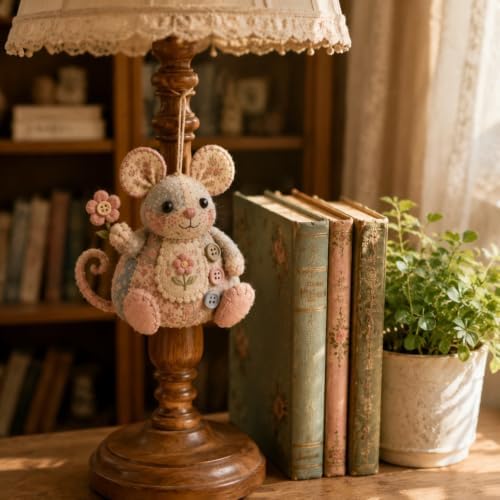 TREBIN Patchwork DIY Sewing Kit for Adults Beginners, Animal Craft Kits, Handmade Beaded Fabric Cover, Sewing Craft Kit for Home Decor Keychain Tissue Box Cover (Patchwork Mouse DIY Kit) - Image 6
