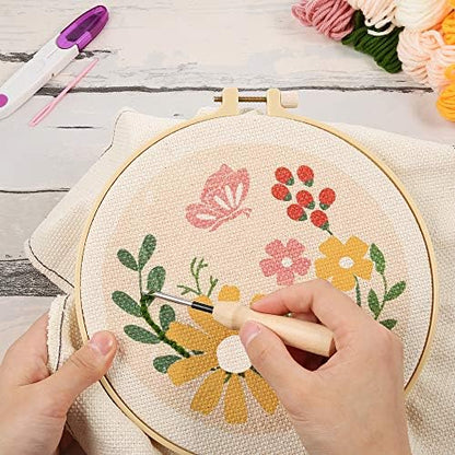 Pllieay 3 Set Punch Needle Embroidery Starter Kits Include Instruction - Image 6
