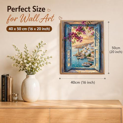 AUKELHJ Paint by Numbers Kit for Adults Beginner, Window View, 16x20 inch - Image 3