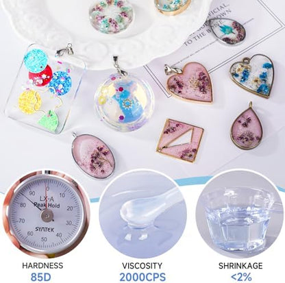 LET'S RESIN UV Resin, 1500g Hard Resin with Silicone Measuring Cups - Image 5