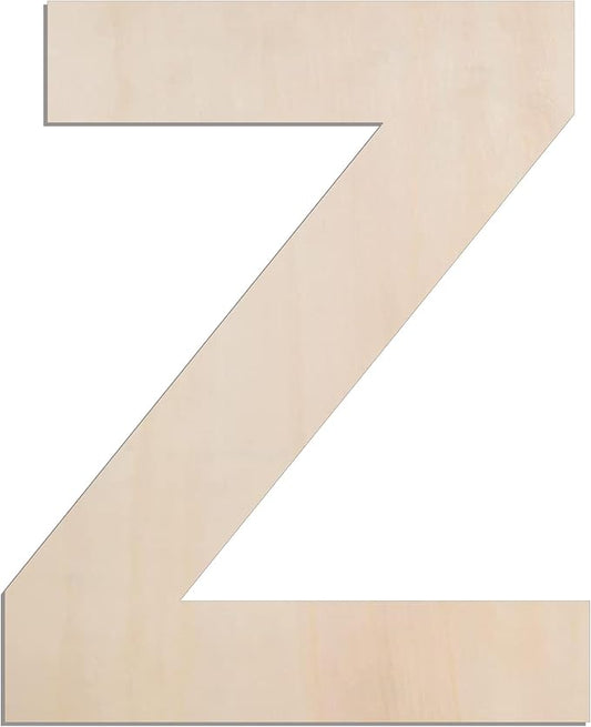 MGTECH 12 Inch Large Wooden Letter Z, 1/4 in Thick Big Wood Letter for Crafts and Wall Decor