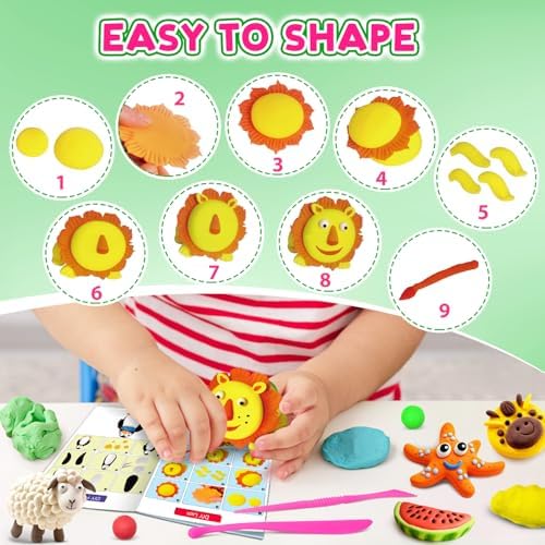 Air Dry Clay 82 Colors, Modeling Magic Clay Gift for Kids - Image 4