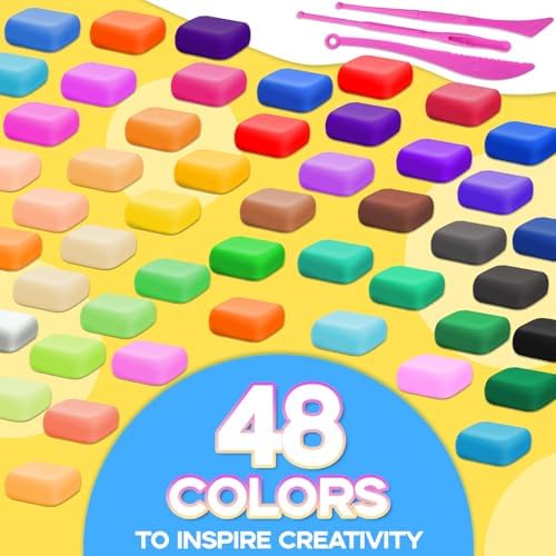 MuseLuxe Air Dry Clay - 48 Colors Modeling Clay Kit - Image 2