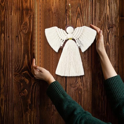 FREEBLOSS 3 Set DIY Macrame Angel Kit for Beginners With Instructions, Boho Angel Decor, Adults Craft Kit, Christmas Birthday Gift, White - Image 6
