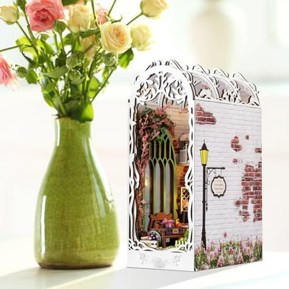 Book Nook Kit, Miniature Kit 3D Wooden Puzzle for Adults, Garden - Image 5
