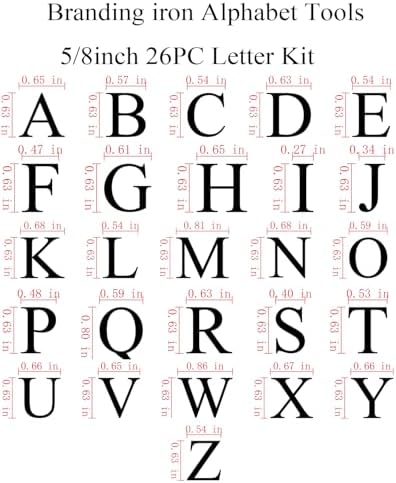 5/8" Wood Burning Letter Kit, 26Pcs Alphabet Branding Iron for Wood - Image 3