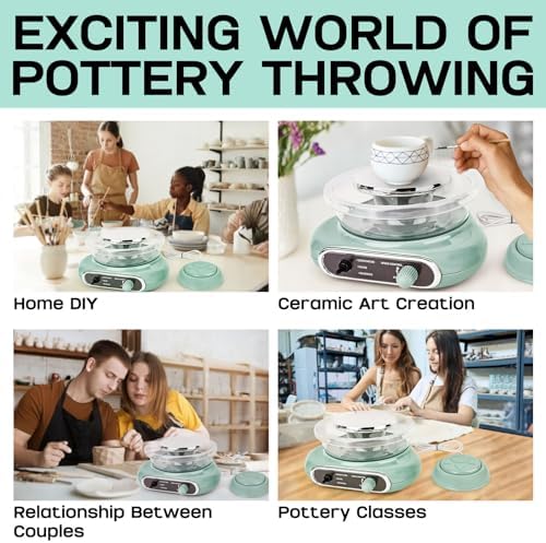 Pottery Wheel,mini Pottery Wheel for Kids,Kids Pottery Wheel kit,Ages 4-8 Crafts Kits for Kids Ages 8-12,Sculpting Clay Tools & Arts Supplies Arts - Image 2