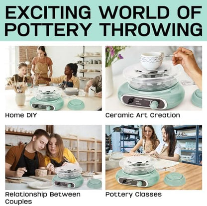 Pottery Wheel,mini Pottery Wheel for Kids,Kids Pottery Wheel kit,Ages 4-8 Crafts Kits for Kids Ages 8-12,Sculpting Clay Tools & Arts Supplies Arts - Image 2