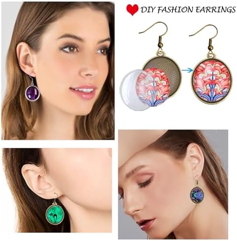 J6QIHANG Pendant Trays Set with Glass Cabochons for Jewelry Making - Image 3