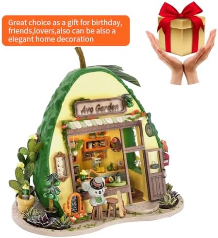 Dollhouse Miniature DIY House Kit,Mini 3D Wooden Doll House Craft Model with LED Creative Room Perfect DIY Gift for Friends, Lovers and Families (Milkshake Shop) - Image 7