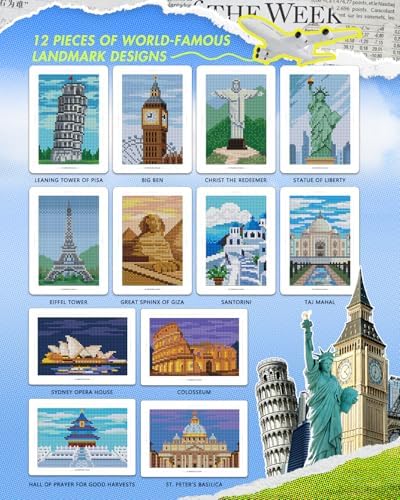 forever young Minigem World-Famous Landmark Diamond Art Kits, 5x7 Inch Card - Image 3