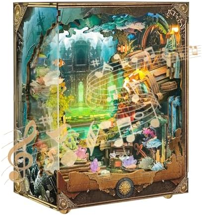 ZibbleZork Book Nook Kit, DIY Miniatures Deep-sea Exploration Craft Kits for Adults, 3D Wooden Puzzle Bookshelf Decor, Bookish Gifts for Women Teens and Book Lovers (Discover Atlanta) by Unknown