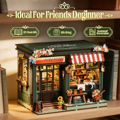 KERNOWO Book Nook Kit, DIY 3D Wooden Puzzles for Adults, Teens and Beginners, Miniature Tiny House Kit for Bookshelf Decor, Bookish Gift for Family, Friends, Book Lovers - Image 5