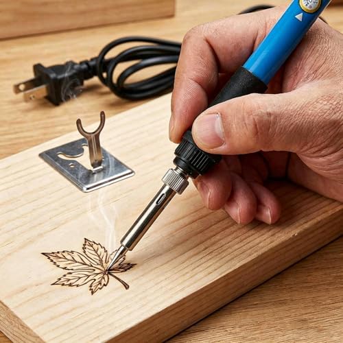 Wood Burning Kit, 30Pcs Wood Burning Tool Adjustable Temperature 200~450 ℃ (392-842℉) Woodburning Pyrography Pen Kit for Adults Beginners - Image 6
