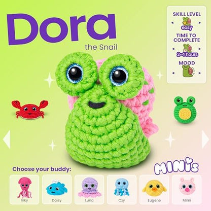 Cookie Box Crochet Kit for Beginners, Snail Dora - Image 3