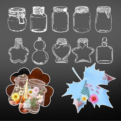 40Pcs Transparent Dried Flower Bookmarks, Dried Flower Bookmark Kit, Handmade DIY Bookmarks for Pressed Flowers, Thousand Flower Bookmark for Kids Women Men, Book Lovers by Artlaza