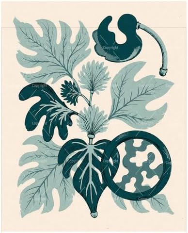 Sceorixa Floral Paint by Numbers Kit for Adults - DIY Teal Botanical Leaves Painting On Canvas 16X20 Inches, Acrylic Paint Set, Suitable for Beginners, Wall Art Decor for Home Decor Or Gift, Unframed by Unknown