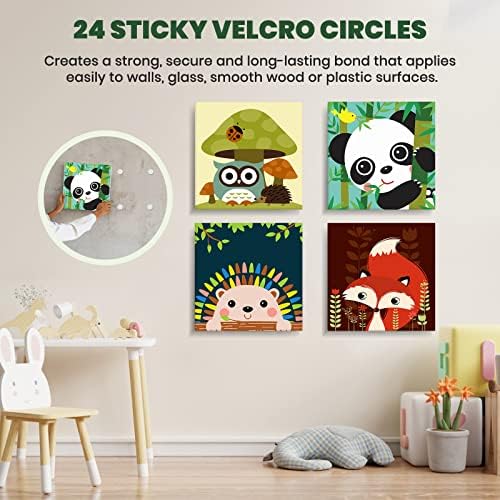Bowetile 4 Pack Framed Paint by Numbers for Kids Beginners, Easy Cartoon Paint by Numbers for Kids Ages 8-12 on Canvas, DIY Oil Acrylic Number Painting Art Crafts for Home Wall Decor, 8x8in - Image 4