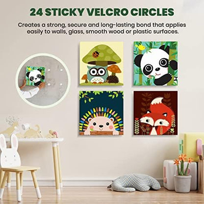 Bowetile 4 Pack Framed Paint by Numbers for Kids Beginners, Easy Cartoon Paint by Numbers for Kids Ages 8-12 on Canvas, DIY Oil Acrylic Number Painting Art Crafts for Home Wall Decor, 8x8in - Image 4