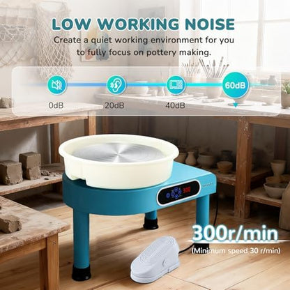 Bonoutil 11" Pottery Wheel Machine with Foot Pedal for Adults Beginners - Image 3