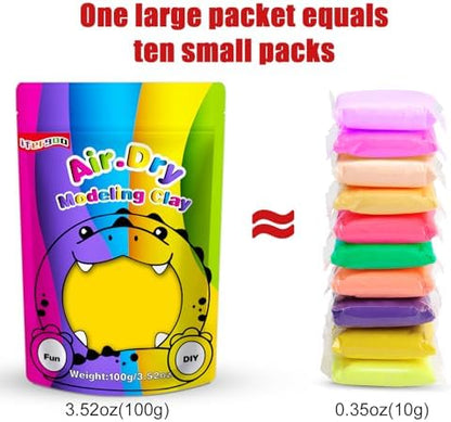 ifergoo 100g Yellow Air Dry Clay, 3.5oz DIY Creative Modeling Clay for Kids - Image 6