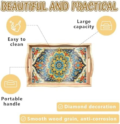 DOTSOPS DIY Mandala Diamond Painting Serving Tray with Handle for Adults - Image 4