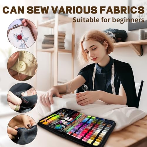 305Pcs Sewing Kit for Adults, 56Color Thread Spools, Portable Needle and Thread Kit for Sewing, with Scissors and Accessories for Adults, Beginner, Home, Travel, Emergency Sewing Kits - Image 5