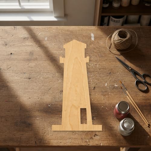 Unfinished Light House 3 Wood Cutout Craft Blank, Unfinished Baltic Birch DIY Shape for Crafts and Decor - 28 Inch, 1/8 Inch Thick - Image 4