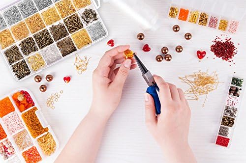Paxcoo 2880 Pcs Jewelry Making Findings Supplies Kit with Open Jump Rings, Lobster Clasps, Crimp Beads, Screw Eye Pins, Head Pins, Earing Hooks and Earing Backs - Image 7